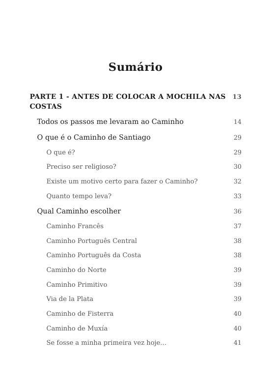 Página do livro: Sumário