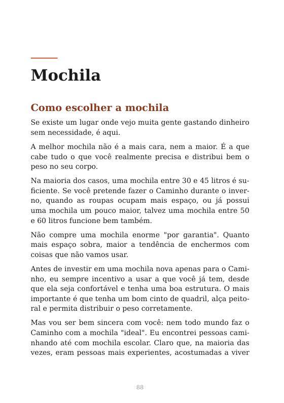 Página do livro: Mochila